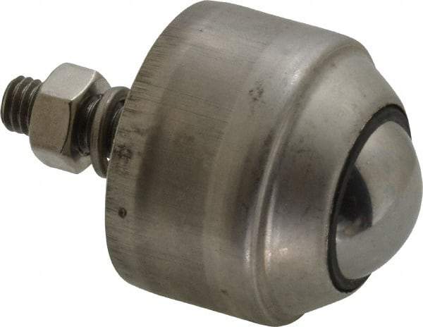 SKF - Round, Stainless Steel Ball Transfer - 35.8mm Mount Height, 110 Lb. Capacity - All Tool & Supply