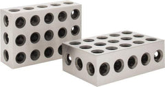 Value Collection - 0.0003 Squareness Per Inch, Hardened Steel, 2-4-6 Block with 23 Hole Setup Block - 0.0001 to 0.0007 Inch Overall Tolerance, 5/8-11 Inch Tapped Hole Size, 56-60 HRC Hardness, Sold As Matched Pair - All Tool & Supply