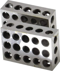 Suburban Tool - 0.0001 Squareness Per Inch, Hardened Steel, 1-2-3 Block with 23 Hole Setup Block - 3/8 - 16 Inch Tapped Hole Size, Sold As Matched Pair - All Tool & Supply