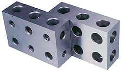 Suburban Tool - 0.0001 Squareness Per Inch, Hardened Steel, 1-2-3 Block with 11 Hole Setup Block - 5/16 - 18 Inch Tapped Hole Size, Sold As Matched Pair - All Tool & Supply