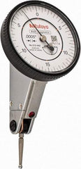 Mitutoyo - 0.06 Inch Range, 0.0005 Inch Dial Graduation, Horizontal Dial Test Indicator - 1.5748 Inch White Dial, 0-15-0 Dial Reading, Accurate to 0.0005 Inch - All Tool & Supply