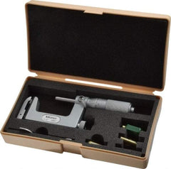 Mitutoyo - 1 to 2 Inch, Carbide Face, Mechanical Multi Anvil Micrometer - 0.0001 Inch Graduation, 0.0002 Inch Accuracy - All Tool & Supply