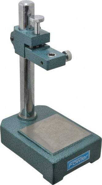 Fowler - Steel, Rectangular Base, Comparator Gage Stand - 8-1/2" High, 6" Base Length x 4" Base Width x 1-1/2" Base Height, Includes Holder - All Tool & Supply