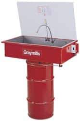 Graymills - Drum Mount Solvent-Based Parts Washer - 20 Gal Max Operating Capacity, Steel Tank, 67-1/8" High x 36" Long x 20" Wide, 115 Input Volts - All Tool & Supply