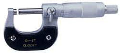 Value Collection - 25 to 50mm Range, 0.01mm Graduation, Mechanical Outside Micrometer - Ratchet Stop Thimble - All Tool & Supply