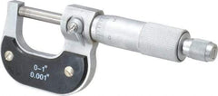 Value Collection - 0 to 1" Range, 0.001" Graduation, Mechanical Outside Micrometer - Ratchet Stop Thimble - All Tool & Supply