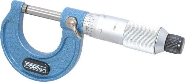 Fowler - 0 to 1" Range, 0.0001" Graduation, Mechanical Outside Micrometer - Friction Thimble, Accurate to 0.0001" - All Tool & Supply