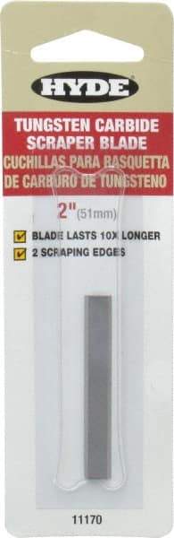 Hyde Tools - Solid Carbide 2-Edge Scraper Replacement Blade - 5-7/8" Blade Length x 2" Blade Width, For 10610 - All Tool & Supply