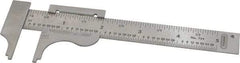 General - 0 to 4" Stainless Steel Vernier Caliper - 1/32 & 1/16" Graduation, 3/4" Jaw Depth, 0.03mm Accuracy - All Tool & Supply