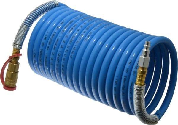 3M - 25 Ft. Long, High Pressure Coiled SAR Supply Hose - 3/8 Inch Inside Diameter, Compatible with 3M High Pressure Compressed Air System - All Tool & Supply