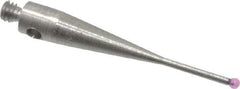 SPI - 1 mm Ball Diameter, M2 Thread, Ruby Point Ball Tip CMM Stylus - 20 mm Overall Length - All Tool & Supply