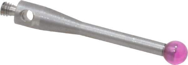 SPI - 3 mm Ball Diameter, M2 Thread, Ruby Point Ball Tip CMM Stylus - 20 mm Overall Length - All Tool & Supply