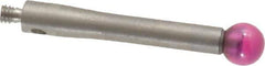 SPI - 4 mm Ball Diameter, M2 Thread, Ruby Point Ball Tip CMM Stylus - 20 mm Overall Length - All Tool & Supply