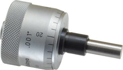 Mitutoyo - 1/2 Inch, 1.14 Inch Thimble, 6.35mm Diameter x 0.6102 Inch Long Spindle, Mechanical Micrometer Head - All Tool & Supply