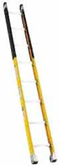 Made in USA - 12' High, Type IA Rating, Fiberglass Extension Ladder - All Tool & Supply