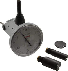 Peacock - 0.03 Inch Range, 0.0005 Inch Dial Graduation, Vertical Dial Test Indicator - 1-3/8 Inch White Dial, 0-15-0 Dial Reading, Accurate to 0.0005 Inch - All Tool & Supply