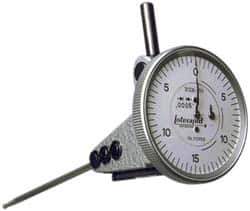 INTERAPID - 0.06 Inch Range, 0.0005 Inch Dial Graduation, Vertical Dial Test Indicator - 1-1/2 Inch White Dial, 0-15-0 Dial Reading - All Tool & Supply