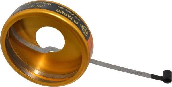 Made in USA - 0.001 Inch Graduation, 3/4 to 7 Inch Measurement, Spring Steel Diameter Tape Measure - 1/2 Inch Wide, 0.007 Inch Thick - All Tool & Supply