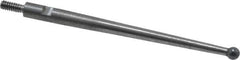 SPI - 0.08" Ball Diam, Carbide, Ball Test Indicator Contact Point - 1.44" Contact Point Length, Use with Compac Test Indicators - All Tool & Supply