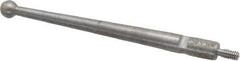 SPI - 0.12" Ball Diam, Steel, Ball Test Indicator Contact Point - 1-1/2" Contact Point Length, Use with Mitutoyo Test Indicators - All Tool & Supply