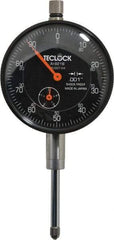 Teclock - 1" Range, 0-100 Dial Reading, 0.001" Graduation Dial Drop Indicator - 2-11/64" Dial, 0.1" Range per Revolution, 0.0014" Accuracy, Revolution Counter - All Tool & Supply