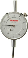 Peacock - 1/2" Range, 0-100 Dial Reading, 0.001" Graduation Dial Drop Indicator - 2-3/64" Dial, 0.001" Accuracy, Revolution Counter - All Tool & Supply