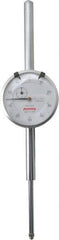 Peacock - 2" Range, 0-100 Dial Reading, 0.001" Graduation Dial Drop Indicator - 2-3/64" Dial, 0.005" Accuracy, Revolution Counter - All Tool & Supply