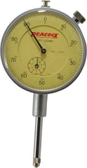 Peacock - 20mm Range, 0-100 Dial Reading, 0.01mm Graduation Dial Drop Indicator - 2-3/64" Dial, Revolution Counter - All Tool & Supply