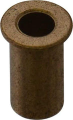 Boston Gear - 1/4" Inside x 3/8" Outside Diam, Oil Impregnated Bronze Sleeve Bearing - 1/2" Flange Outside Diam, 3/64" Flange Thickness, 3/4" OAL - All Tool & Supply