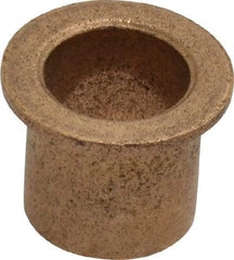 Boston Gear - 5/16" Inside x 3/8" Outside Diam, Oil Impregnated Bronze Sleeve Bearing - 1/2" Flange Outside Diam, 3/64" Flange Thickness, 3/8" OAL - All Tool & Supply