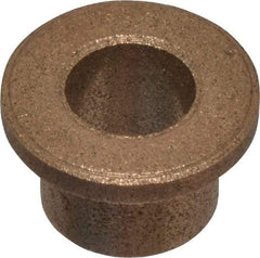 Boston Gear - 5/16" Inside x 7/16" Outside Diam, Oil Impregnated Bronze Sleeve Bearing - 5/8" Flange Outside Diam, 3/32" Flange Thickness, 3/8" OAL - All Tool & Supply