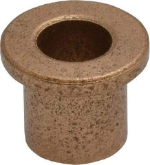 Boston Gear - 5/16" Inside x 7/16" Outside Diam, Oil Impregnated Bronze Sleeve Bearing - 5/8" Flange Outside Diam, 3/32" Flange Thickness, 1/2" OAL - All Tool & Supply