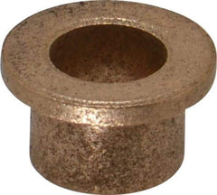 Boston Gear - 3/8" Inside x 1/2" Outside Diam, Oil Impregnated Bronze Sleeve Bearing - 11/16" Flange Outside Diam, 3/32" Flange Thickness, 13/32" OAL - All Tool & Supply