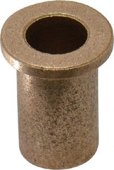 Boston Gear - 3/8" Inside x 1/2" Outside Diam, Oil Impregnated Bronze Sleeve Bearing - 11/16" Flange Outside Diam, 3/32" Flange Thickness, 7/8" OAL - All Tool & Supply