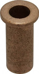 Boston Gear - 3/8" Inside x 1/2" Outside Diam, Oil Impregnated Bronze Sleeve Bearing - 11/16" Flange Outside Diam, 3/32" Flange Thickness, 1-1/4" OAL - All Tool & Supply