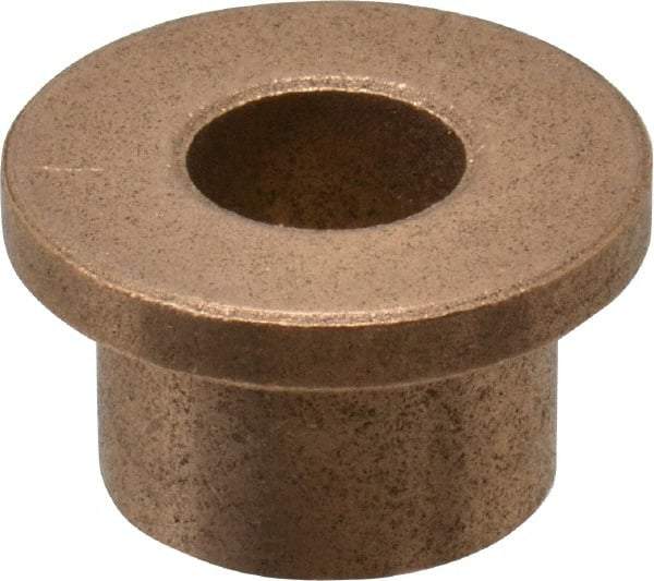 Boston Gear - 3/8" Inside x 5/8" Outside Diam, Oil Impregnated Bronze Sleeve Bearing - 7/8" Flange Outside Diam, 1/8" Flange Thickness, 1/2" OAL - All Tool & Supply