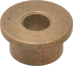 Boston Gear - 3/8" Inside x 3/4" Outside Diam, Oil Impregnated Bronze Sleeve Bearing - 1" Flange Outside Diam, 1/8" Flange Thickness, 1/2" OAL - All Tool & Supply