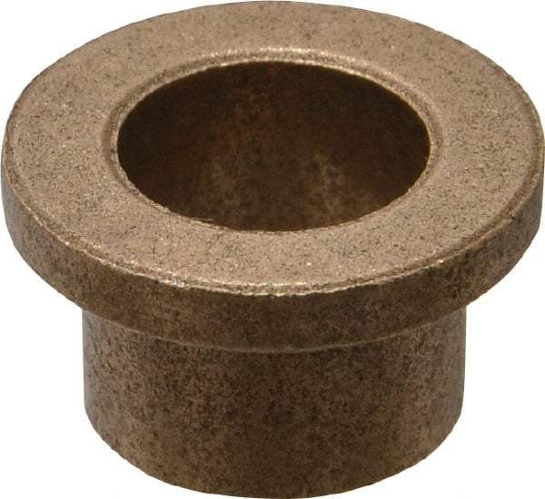 Boston Gear - 1/2" Inside x 5/8" Outside Diam, Oil Impregnated Bronze Sleeve Bearing - 7/8" Flange Outside Diam, 1/8" Flange Thickness, 1/2" OAL - All Tool & Supply