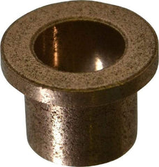 Boston Gear - 1/2" Inside x 5/8" Outside Diam, Oil Impregnated Bronze Sleeve Bearing - 7/8" Flange Outside Diam, 1/8" Flange Thickness, 5/8" OAL - All Tool & Supply