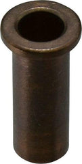 Boston Gear - 1/2" Inside x 5/8" Outside Diam, Oil Impregnated Bronze Sleeve Bearing - 7/8" Flange Outside Diam, 1/8" Flange Thickness, 1-3/4" OAL - All Tool & Supply