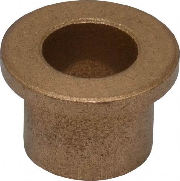 Boston Gear - 1/2" Inside x 11/16" Outside Diam, Oil Impregnated Bronze Sleeve Bearing - 15/16" Flange Outside Diam, 1/8" Flange Thickness, 5/8" OAL - All Tool & Supply