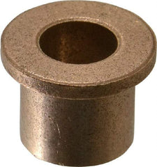 Boston Gear - 1/2" Inside x 3/4" Outside Diam, Oil Impregnated Bronze Sleeve Bearing - 1" Flange Outside Diam, 1/8" Flange Thickness, 3/4" OAL - All Tool & Supply