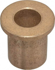 Boston Gear - 1/2" Inside x 3/4" Outside Diam, Oil Impregnated Bronze Sleeve Bearing - 1" Flange Outside Diam, 1/8" Flange Thickness, 1" OAL - All Tool & Supply