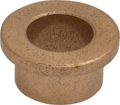 Boston Gear - 9/16" Inside x 3/4" Outside Diam, Oil Impregnated Bronze Sleeve Bearing - 1" Flange Outside Diam, 1/8" Flange Thickness, 1/2" OAL - All Tool & Supply