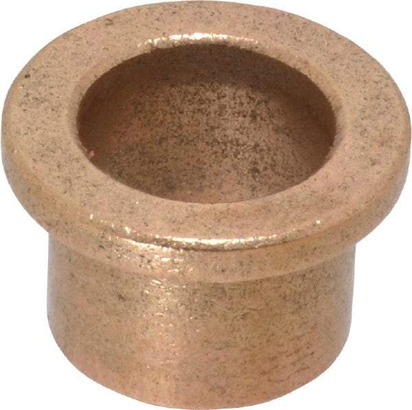 Boston Gear - 5/8" Inside x 3/4" Outside Diam, Oil Impregnated Bronze Sleeve Bearing - 1" Flange Outside Diam, 1/8" Flange Thickness, 5/8" OAL - All Tool & Supply