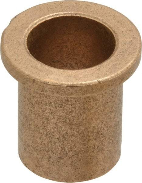 Boston Gear - 5/8" Inside x 3/4" Outside Diam, Oil Impregnated Bronze Sleeve Bearing - 1" Flange Outside Diam, 1/8" Flange Thickness, 1" OAL - All Tool & Supply