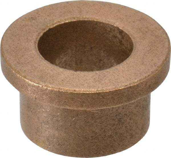 Boston Gear - 5/8" Inside x 7/8" Outside Diam, Oil Impregnated Bronze Sleeve Bearing - 1-1/8" Flange Outside Diam, 5/32" Flange Thickness, 5/8" OAL - All Tool & Supply