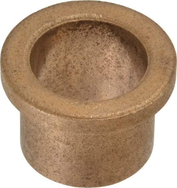 Boston Gear - 3/4" Inside x 7/8" Outside Diam, Oil Impregnated Bronze Sleeve Bearing - 1-1/8" Flange Outside Diam, 5/32" Flange Thickness, 3/4" OAL - All Tool & Supply