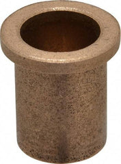 Boston Gear - 3/4" Inside x 7/8" Outside Diam, Oil Impregnated Bronze Sleeve Bearing - 1-1/8" Flange Outside Diam, 5/32" Flange Thickness, 1-1/4" OAL - All Tool & Supply