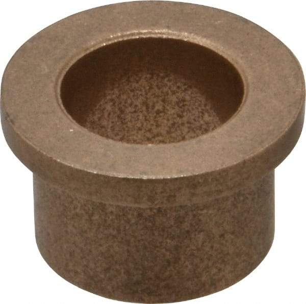 Boston Gear - 3/4" Inside x 1" Outside Diam, Oil Impregnated Bronze Sleeve Bearing - 1-1/4" Flange Outside Diam, 5/32" Flange Thickness, 3/4" OAL - All Tool & Supply